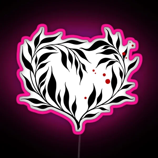 Heart Of Leaves RGB Neon Sign
