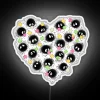 Glowing heart-shaped soot-inspired spirits neon sign with vibrant RGB lighting