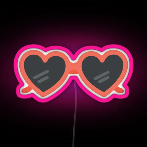 Heart Sunglasses RGB Neon Sign