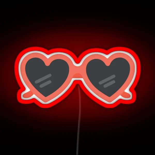 Heart Sunglasses RGB Neon Sign