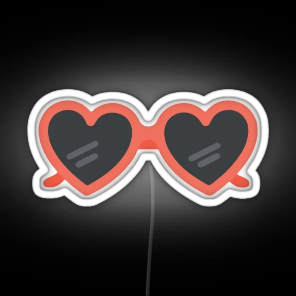 Heart Sunglasses RGB Neon Sign