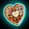 Vibrant Heart Waffle RGB Neon Sign Decor for Modern Kitchen Spaces