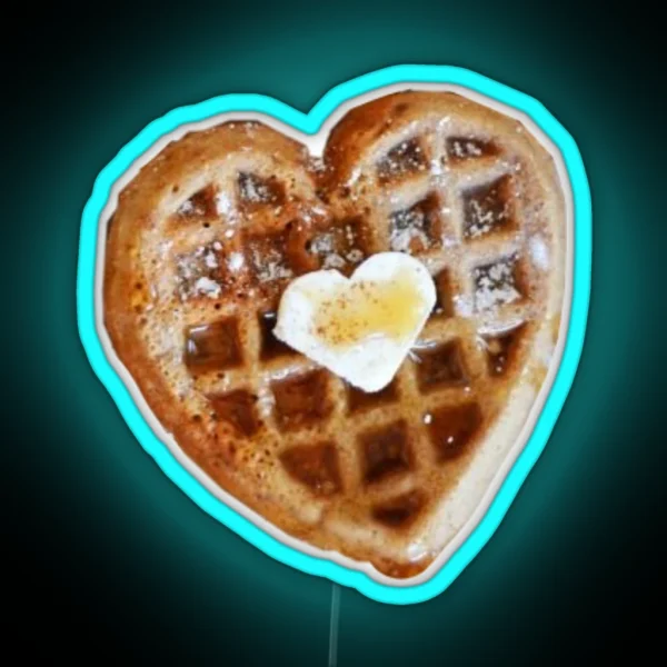 Heart Waffle RGB Neon Sign