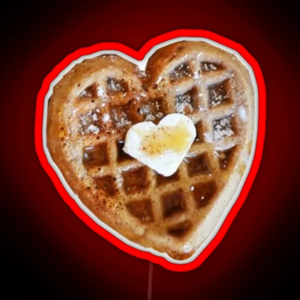 Heart Waffle RGB Neon Sign