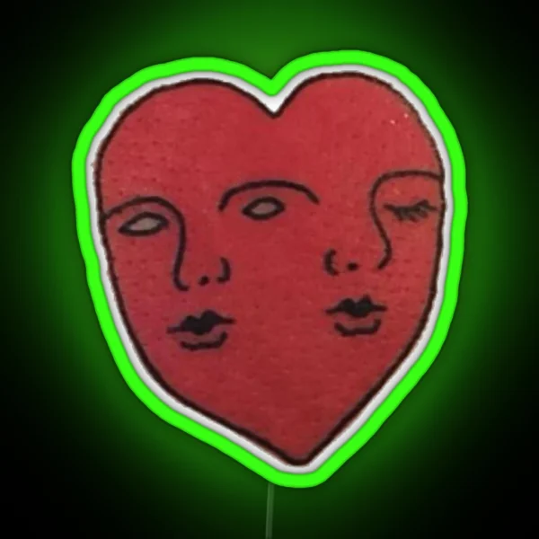 Heart With Faces RGB Neon Sign