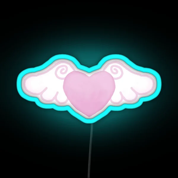 Heart With Wings RGB Neon Sign
