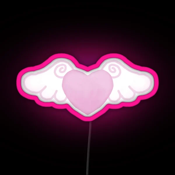 Heart With Wings RGB Neon Sign