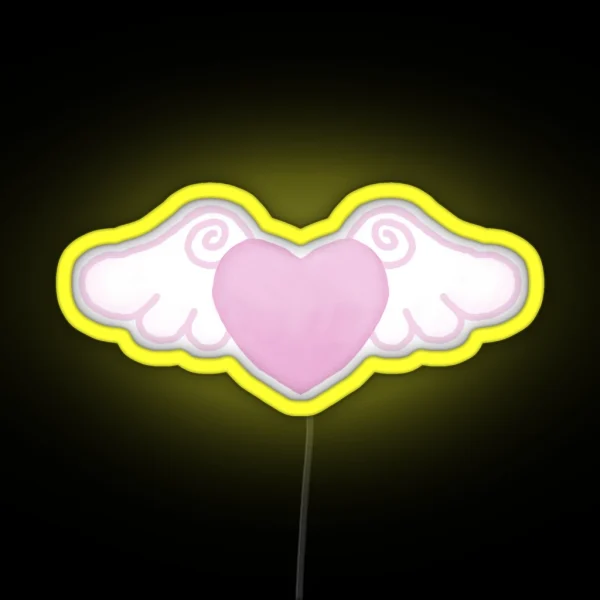 Heart With Wings RGB Neon Sign