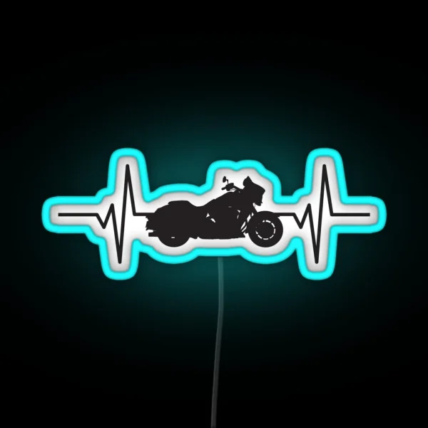 Heartbeat Pulse Cruiser Motorcycle RGB Neon Sign