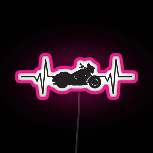 Heartbeat Pulse Cruiser Motorcycle RGB Neon Sign