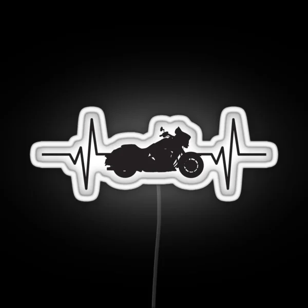 Heartbeat Pulse Cruiser Motorcycle RGB Neon Sign