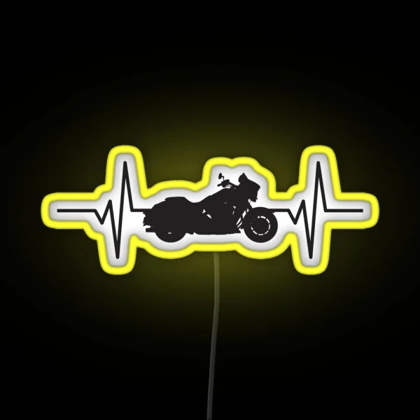 Heartbeat Pulse Cruiser Motorcycle RGB Neon Sign