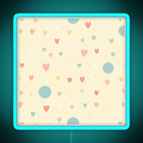 Heartfelt Dots Playful Polka And Hearts RGB Neon Sign