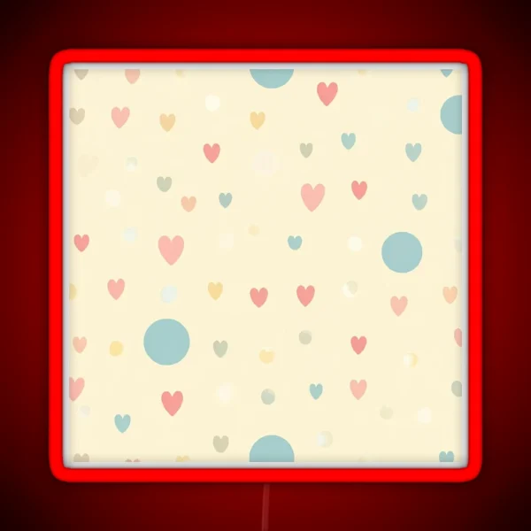 Heartfelt Dots Playful Polka And Hearts RGB Neon Sign