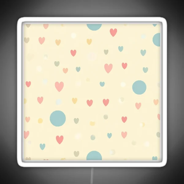 Heartfelt Dots Playful Polka And Hearts RGB Neon Sign