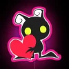 Vibrant customizable heartless love sign with colorful RGB neon lighting effect.