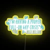 Nick Nelson inspired heartstopper quote vibrant multicolor neon LED display.