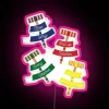 Personalizable customizable vibrant colorful digital RGB LED display sign art decor