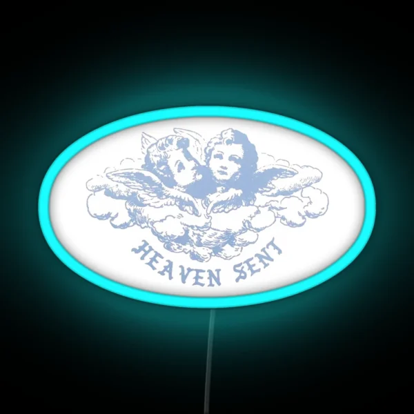 Heaven Sent Angel Cherub RGB Neon Sign