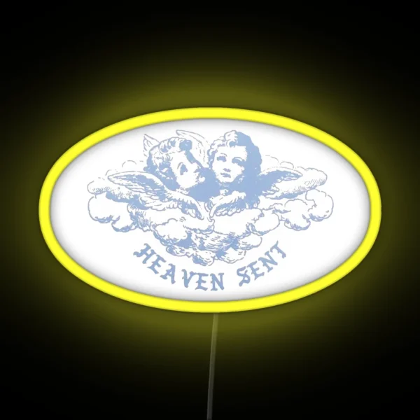 Heaven Sent Angel Cherub RGB Neon Sign