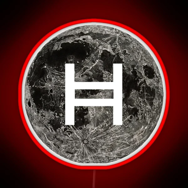 Hedera Hashgraph Moon RGB Neon Sign