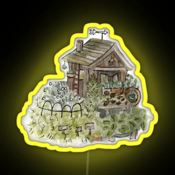 Hedge Witch Garden Shed Green House Witchy RGB Neon Sign