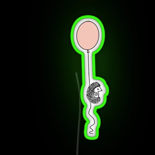 Hedgehog Balloon RGB Neon Sign