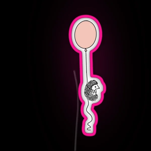 Hedgehog Balloon RGB Neon Sign