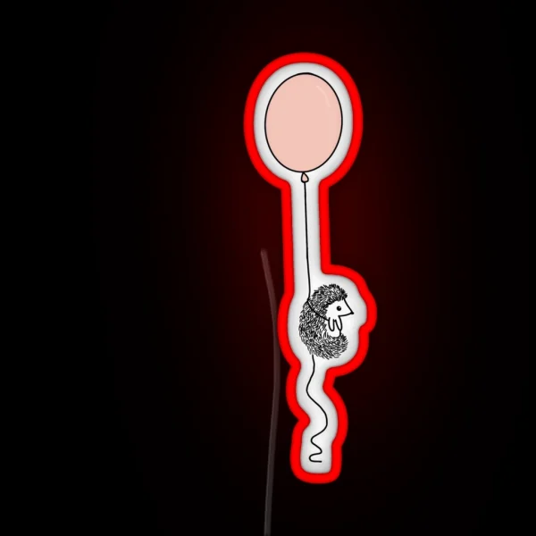 Hedgehog Balloon RGB Neon Sign