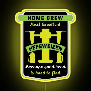 Hefeweizen Best Home Brew Craft Beer Craft Beer Makers Brewing Beers Craft Beer Gifts RGB Neon Sign