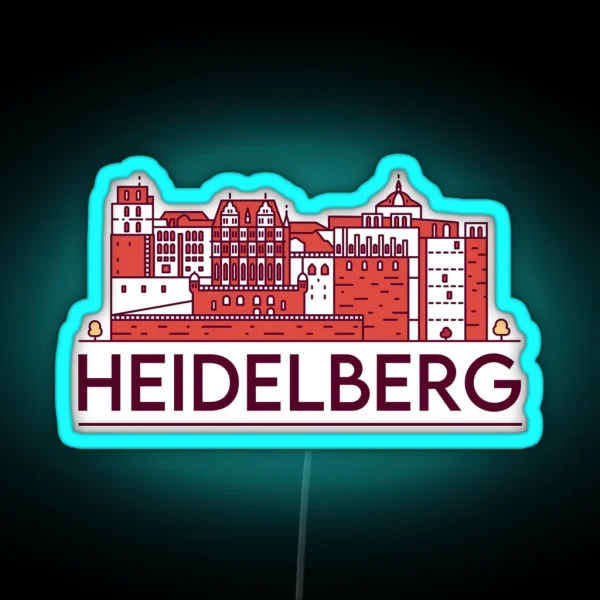 Heidelberg Cityscape RGB Neon Sign