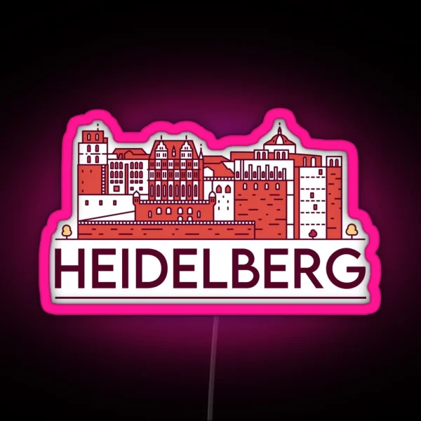 Heidelberg Cityscape RGB Neon Sign