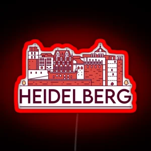 Heidelberg Cityscape RGB Neon Sign