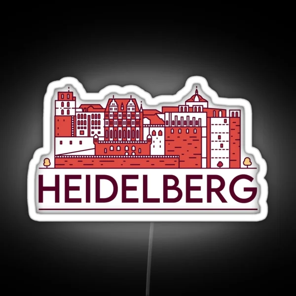 Heidelberg Cityscape RGB Neon Sign