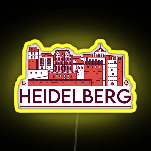 Heidelberg Cityscape RGB Neon Sign