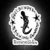 Eye-catching neon sign featuring vibrant colors of Hellbender Brewing Company