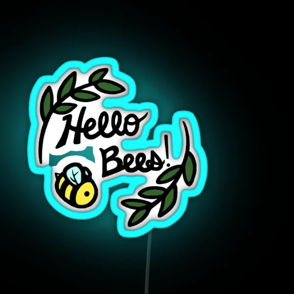 Hello Bees RGB Neon Sign