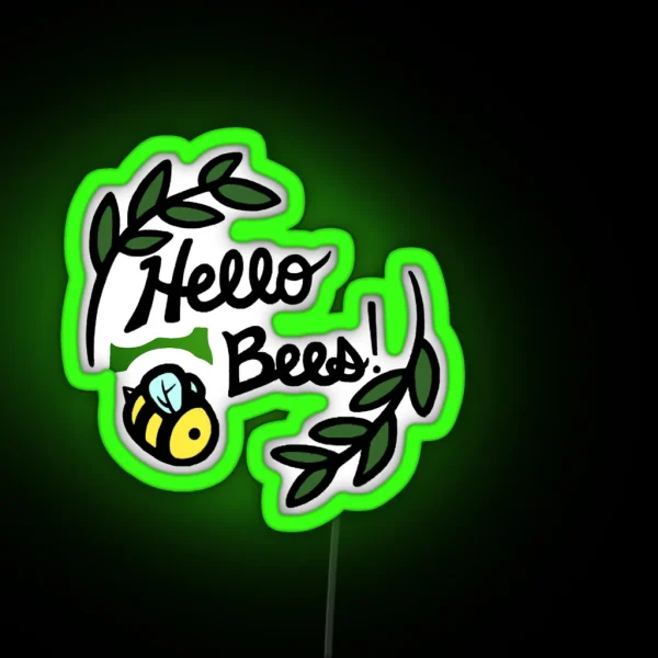 Hello Bees RGB Neon Sign