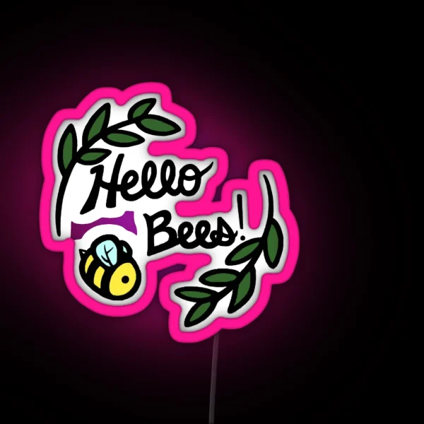 Hello Bees RGB Neon Sign