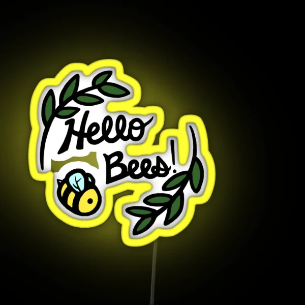 Hello Bees RGB Neon Sign