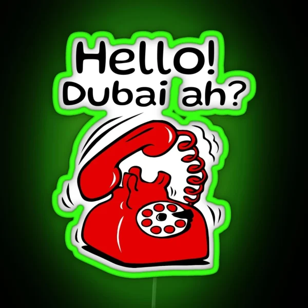 Hello Dubai Ah Vadivelu Comedy Dialogue RGB Neon Sign