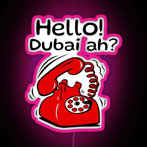 Hello Dubai Ah Vadivelu Comedy Dialogue RGB Neon Sign