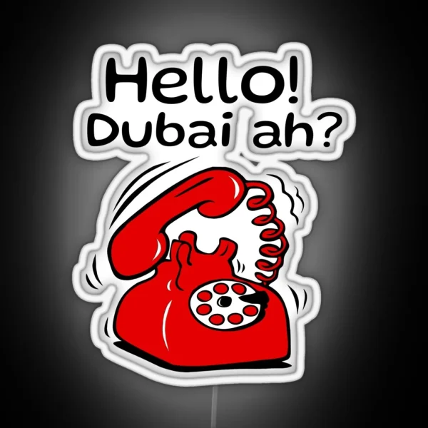 Hello Dubai Ah Vadivelu Comedy Dialogue RGB Neon Sign