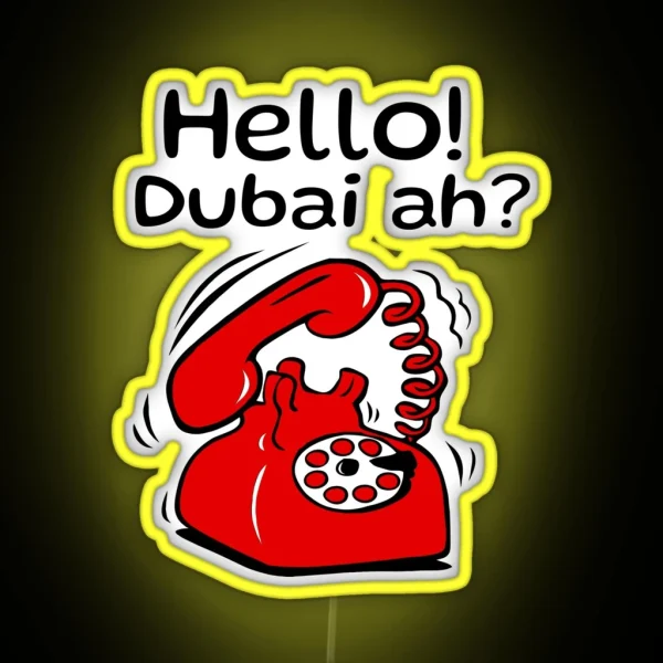 Hello Dubai Ah Vadivelu Comedy Dialogue RGB Neon Sign