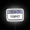 Neon Sign with RGB LED Letters Saying 'I'm Hungry Tonight'