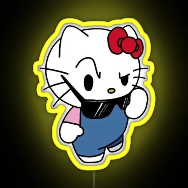 Hello Kitty Sus Reaction RGB Neon Sign