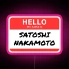 Customizable Personalized RGB Neon Sign with Cryptocurrency Theme in Black Frame