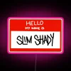 Customizable RGB LED Sign with Slim Shady Name Display Options