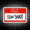 Glowing RGB LED neon sign featuring iconic Slim Shady logo