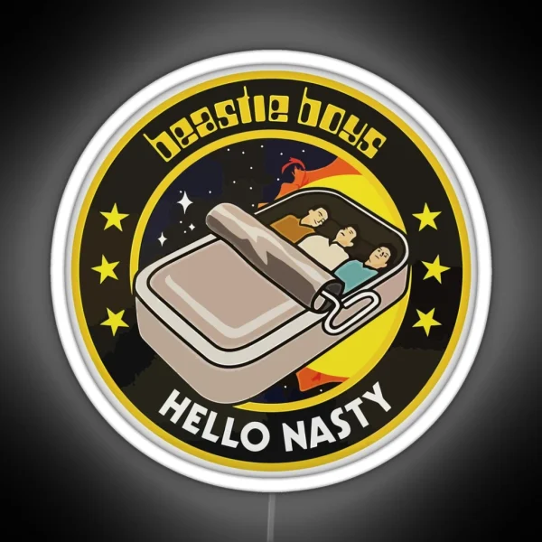 Hello Nasty The Beastie Rap Rock Sardine Boys RGB Neon Sign